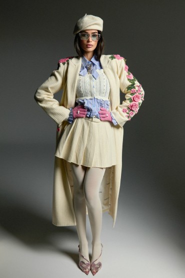 MINI FALDA TABLAS BEIGUE