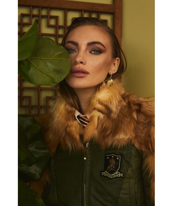 FEATHER DOWN JACKET FOX KHAKI