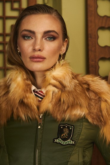 FEATHER DOWN JACKET FOX KHAKI