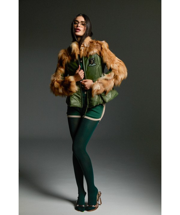 FEATHER DOWN JACKET FOX KHAKI