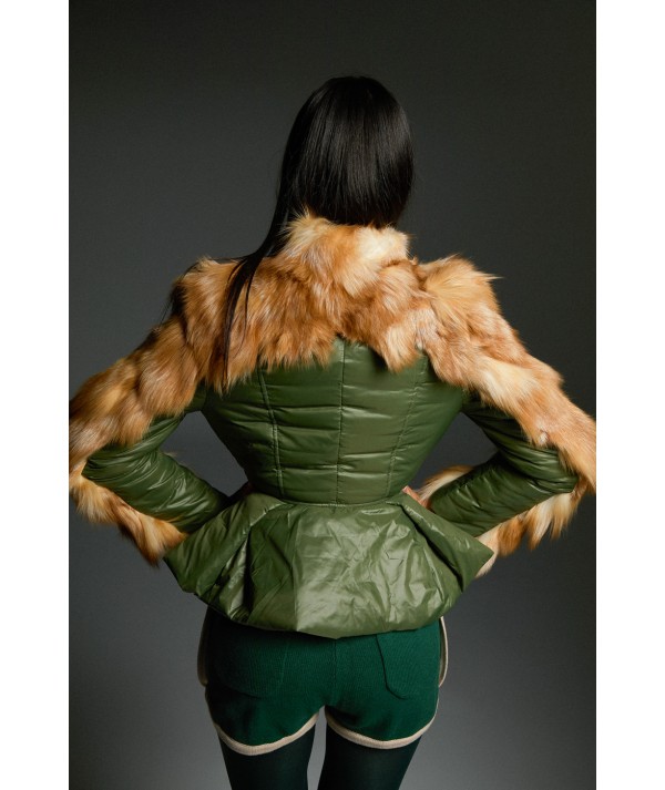 FEATHER DOWN JACKET FOX KHAKI
