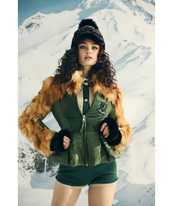 FEATHER DOWN JACKET FOX KHAKI