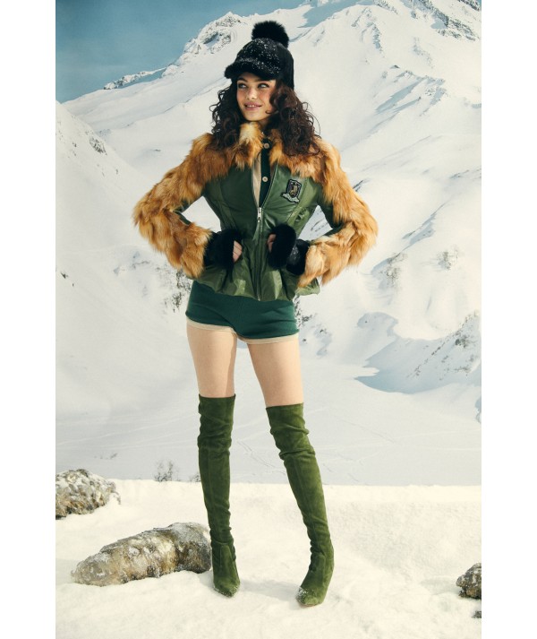 FEATHER DOWN JACKET FOX KHAKI