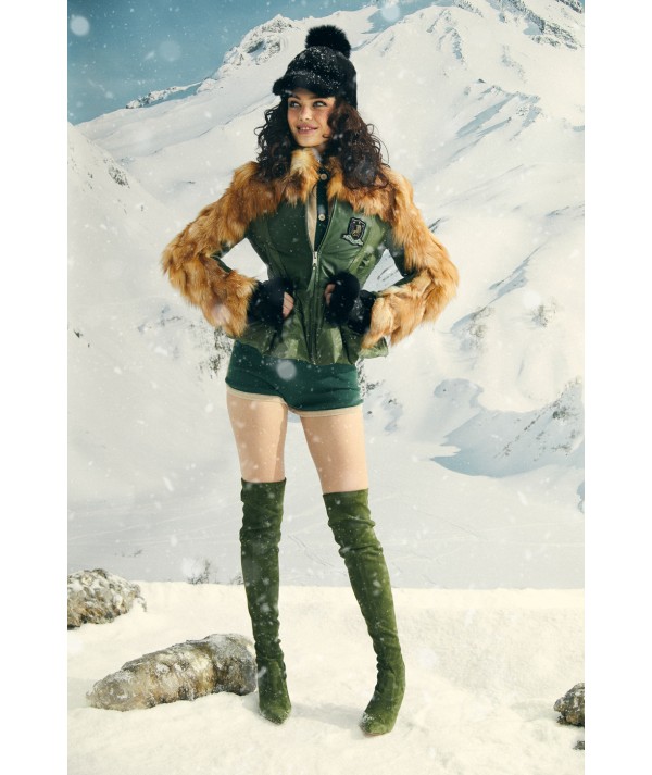 FEATHER DOWN JACKET FOX KHAKI