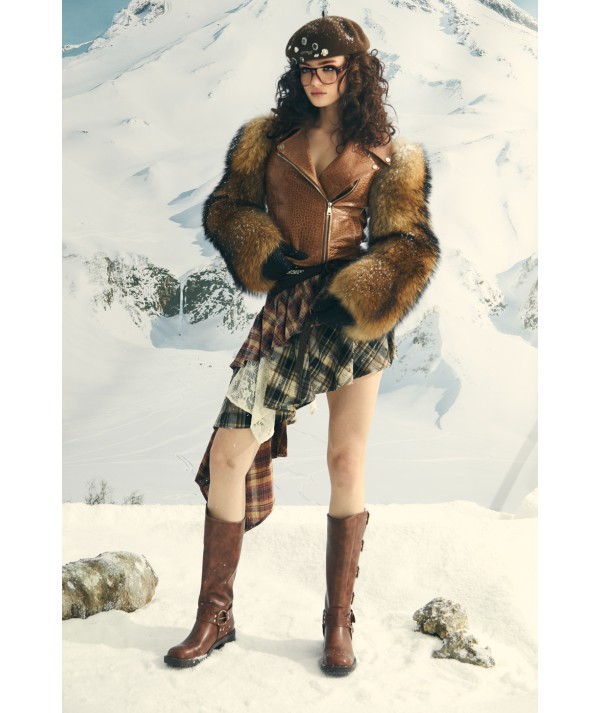 VESTE AVEC MANCHES EN RENARD