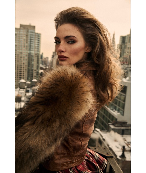 VESTE AVEC MANCHES EN RENARD