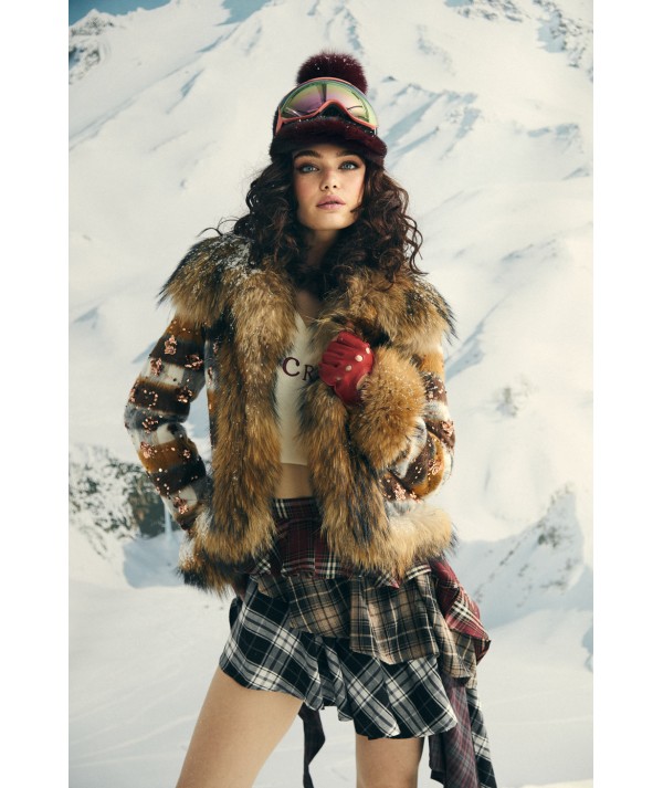 CHECKERED JACKET WITH FOX