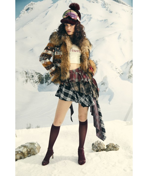 CHECKERED JACKET WITH FOX