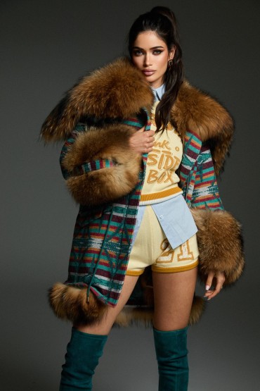 ETHNISCHE JACKE MIT FUCHS