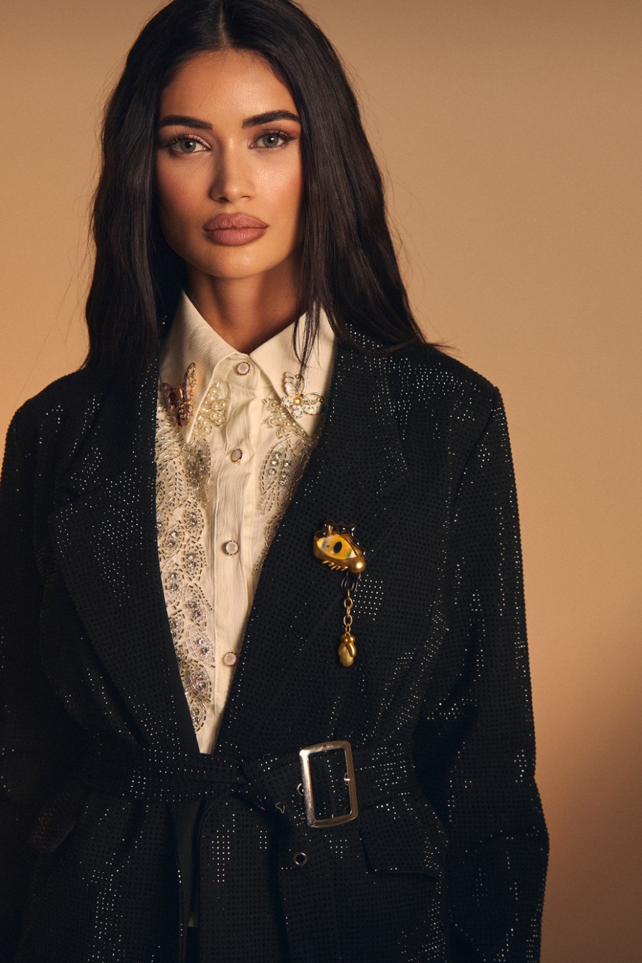 Blazer de algodón glitter forrada | Colección Verano
