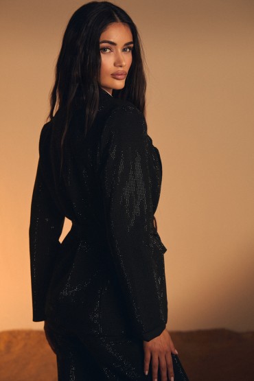 Blazer de algodón glitter forrada | Colección Verano