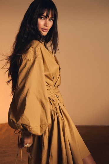 SUKIENKA KOSZULOWA KHAKI