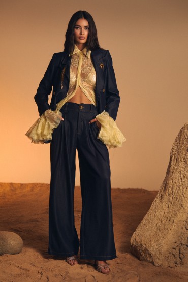 PANTALONI LARGHI IN DENIM
