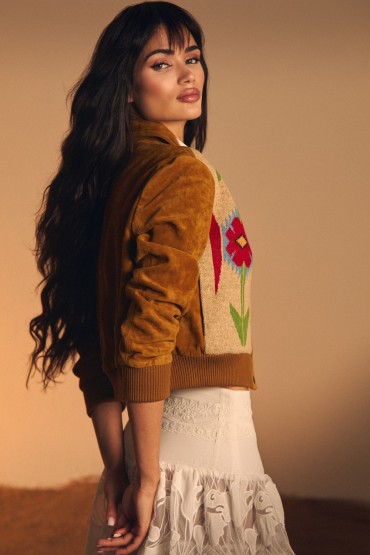 LEATHER JACKET WITH KNITTED FRONT | SUMMER COLLECTION