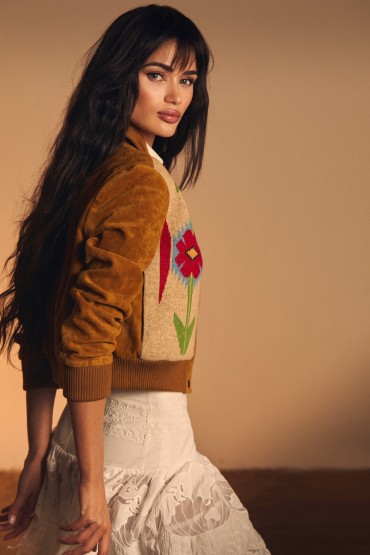 CHAQUETA DE PIEL CON PUNTO FRONTAL | COLECCIÓN VERANO