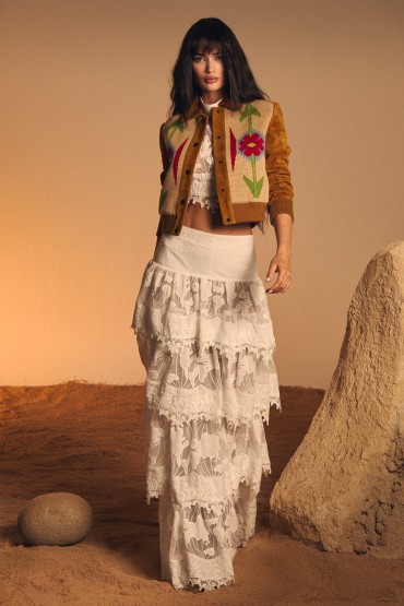 CHAQUETA DE PIEL CON PUNTO FRONTAL | COLECCIÓN VERANO