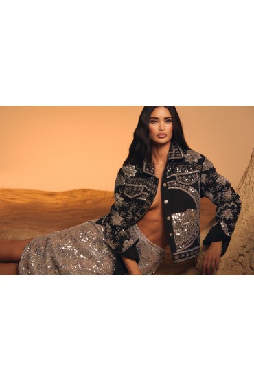 GIACCA NERA CON STRASS NOMADE
