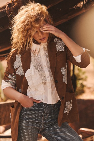 CAMISA DE ALGODON CON PEDRERIA/ COLECCION VERANO