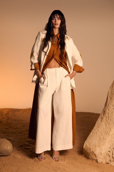 PANTALON LINO BLANCO | COLECCION VERANO
