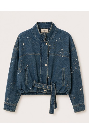 DENIM-BOMBERJACKE