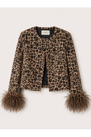 CHAQUETA ANIMAL PRINT PLUMAS