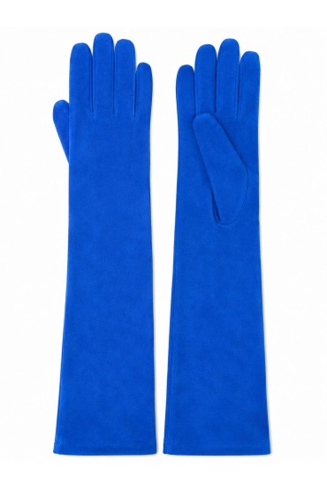BLAUE SAMTHANDSCHUHE