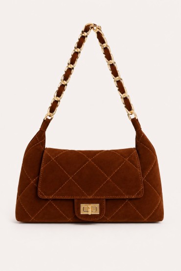 BOLSO ACOLCHADO MARRON