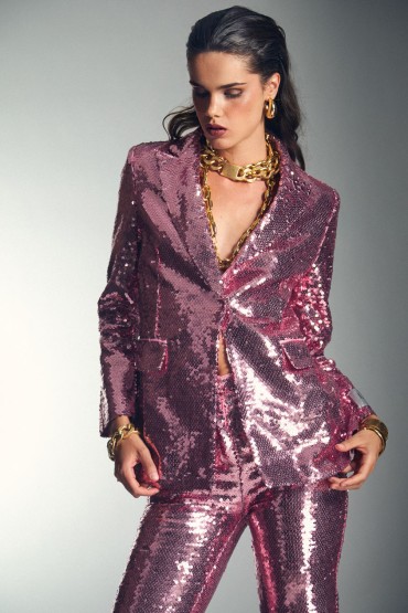 PINK SEQUINNED BLAZER