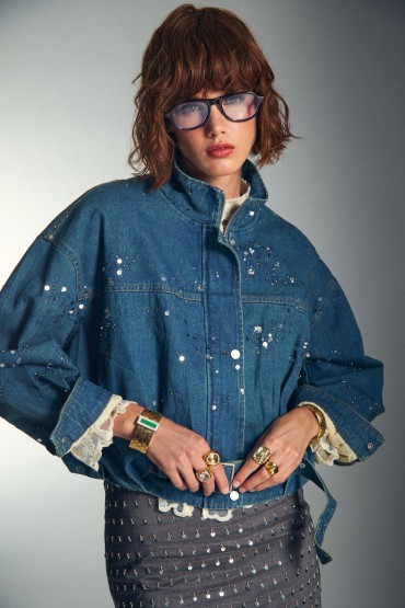 CHAQUETA BOMBER DENIM