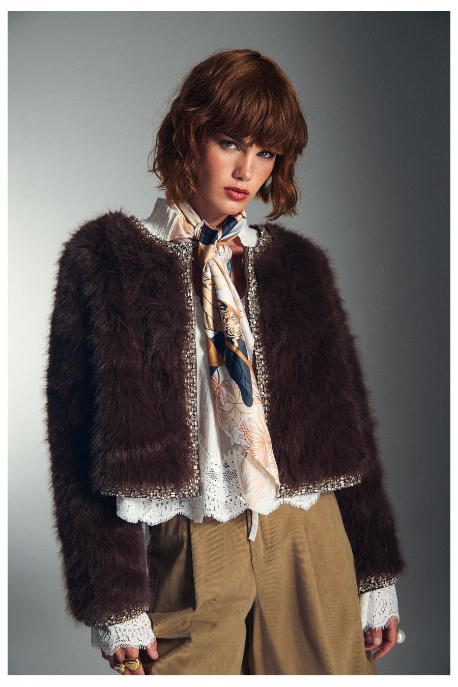 CAPPOTTO MARRONE CON PELLE