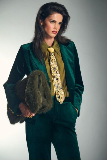 BLAZER TERCIOPELO VERDE