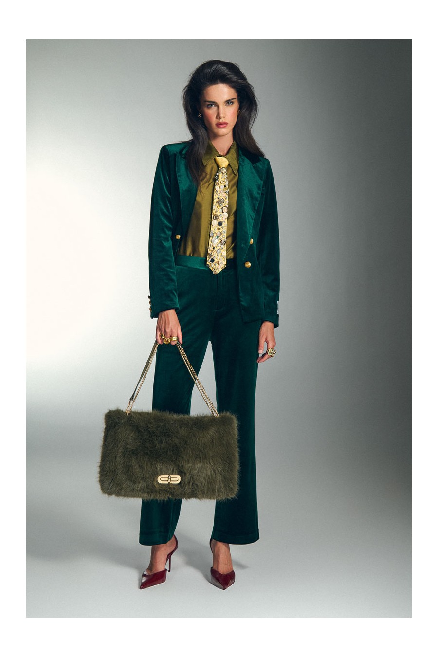 BLAZER TERCIOPELO VERDE