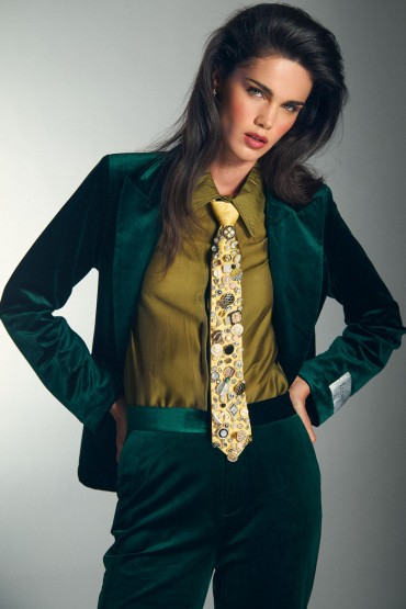 BLAZER TERCIOPELO VERDE