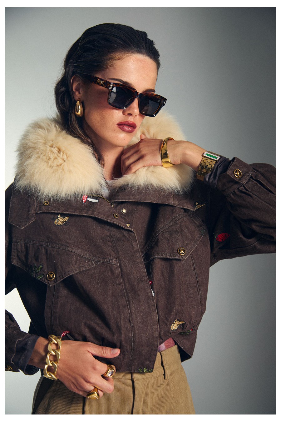 BROWN DENIM JACKET