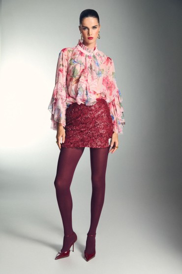 CAMISA ROSA ESTAMPADO FLORAL