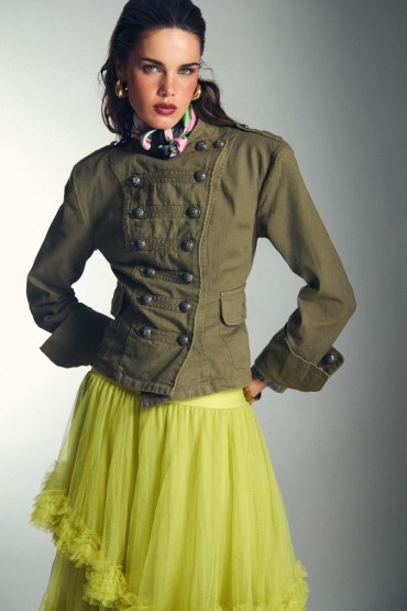 KHAKI DENIM JACKET