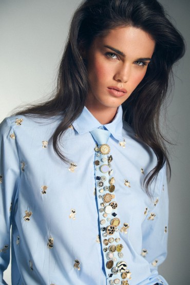 CAMICIA CON ORSI BLU