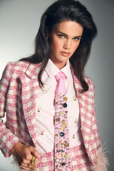 CAMICIA CON ORSETTI ROSA