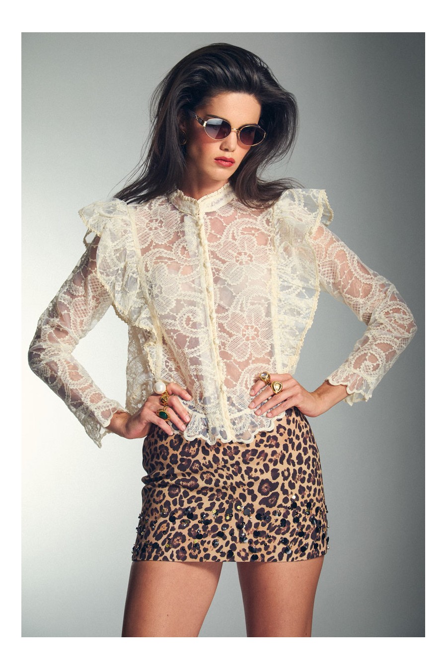 CAMISA ENCAJE FLORAL BLANCA
