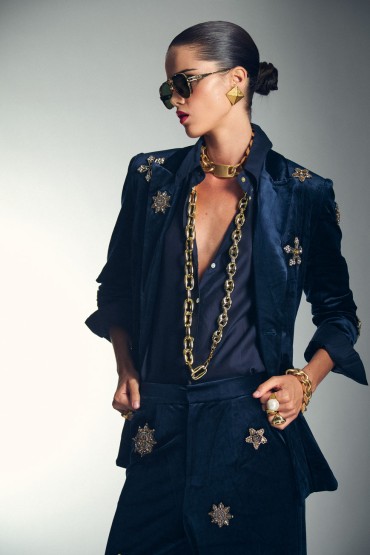 BLAZER TERCIPELO CON ESTRELLAS