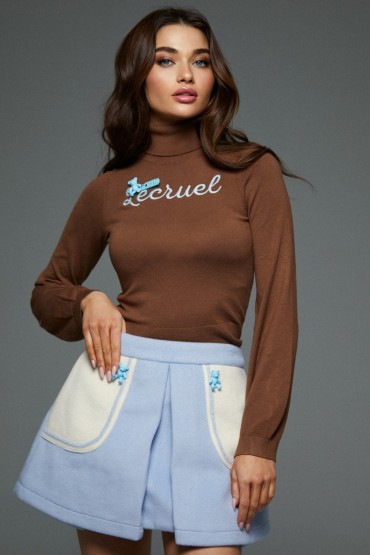 JERSEY CUELLO VUELTO MARRON