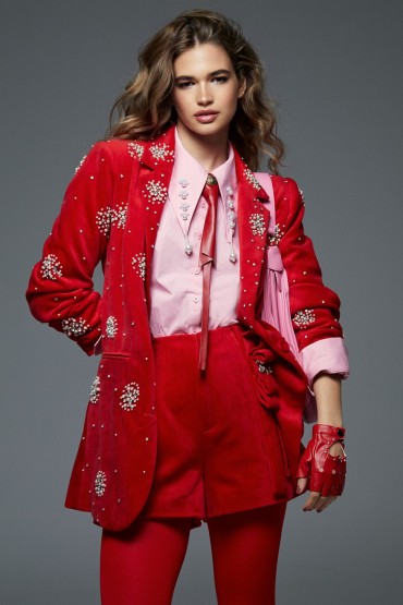 BLAZER TERCIOPELO ROJO