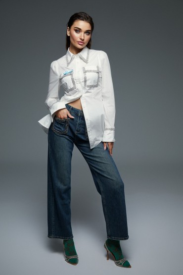 DENIM BOLSILLOS DELANTEROS STRASS