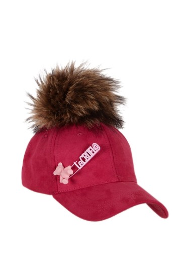 FUCHSIA POMPON CAP