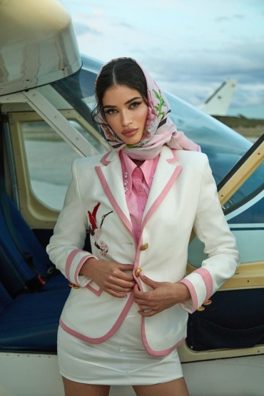 5301 WHITE/PINK JACKET
